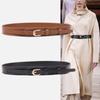 PU Leather Waist Belt Black Dress Coat Decorative Waistband Fashion Skinny Waist Straps  Women