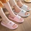 New Fashion Summer Couple Cartoon Relief Flat Slides Lithe Thin Sandals For Women Men Slippers Ladies' Home Indoor Flip Flops