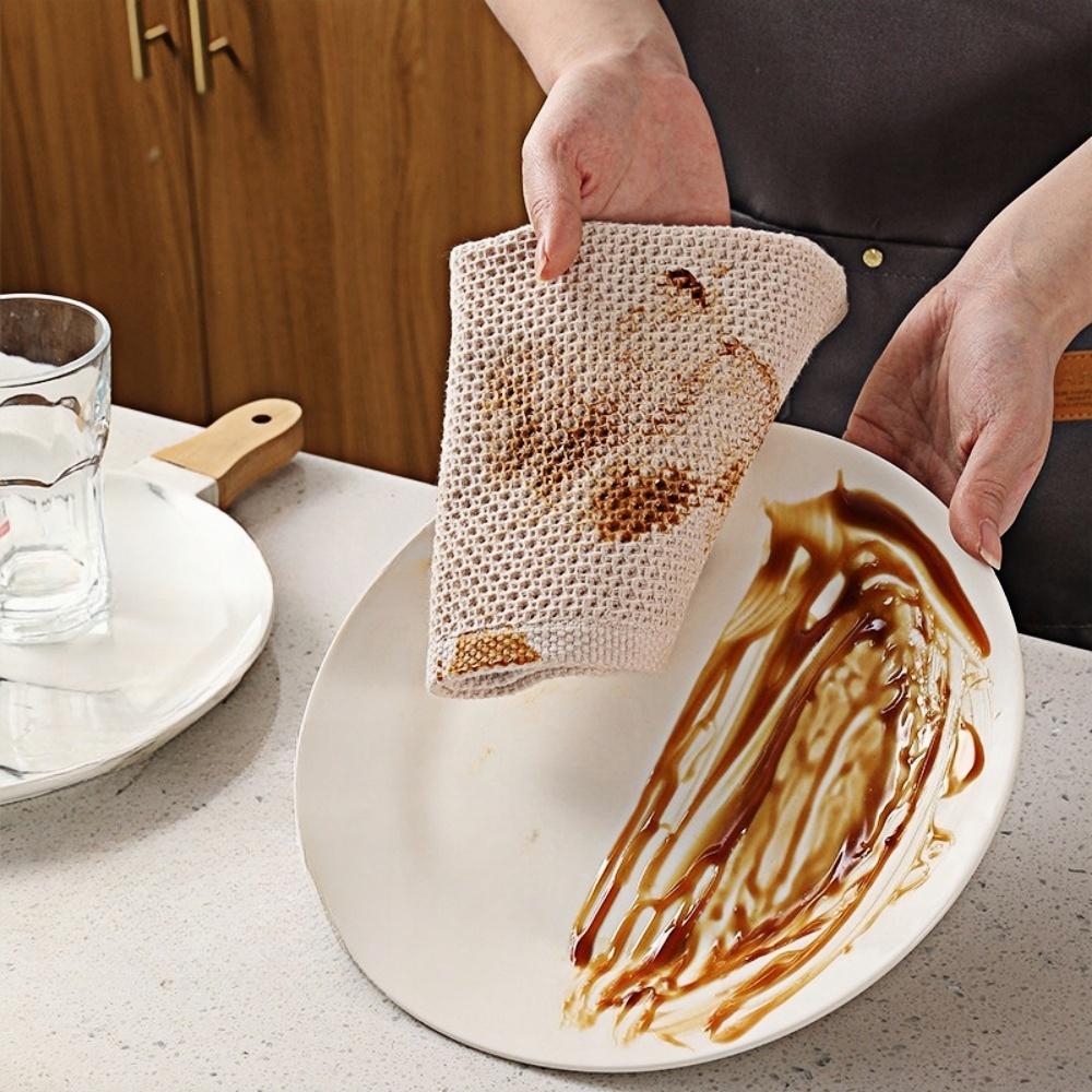 2/6 шт. Вафельное 100% хлопковое полотенце для посуды, мягкое впитывающее полотенце для рук, быстросохнущая ткань для эффективной уборки дома и кухни