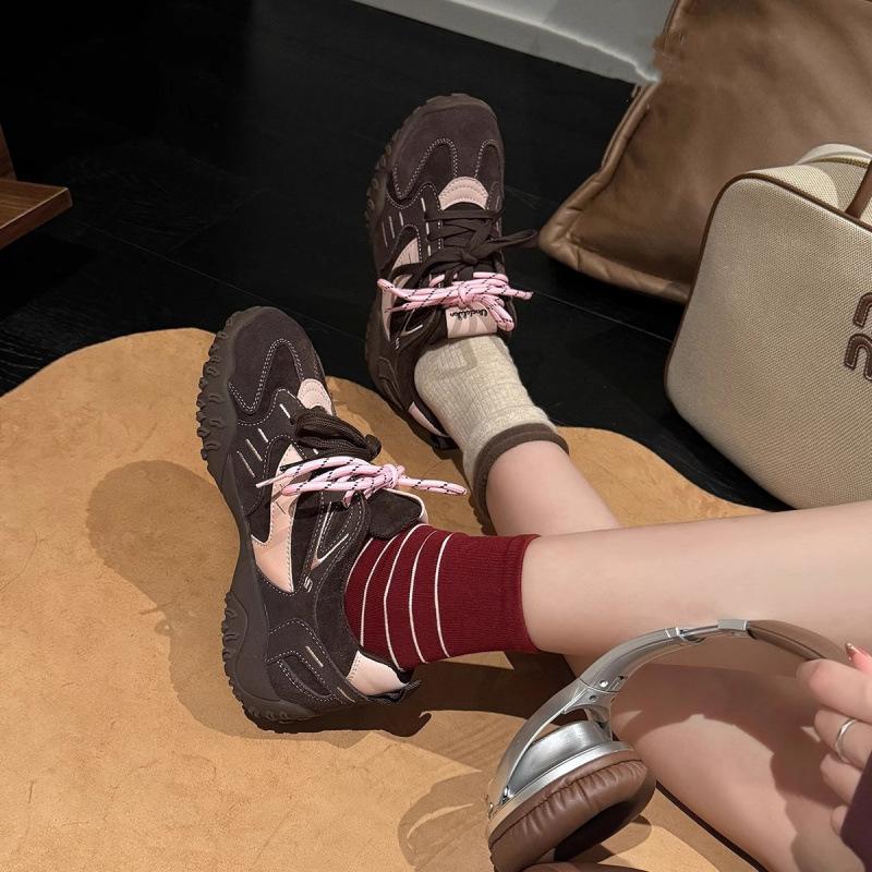 Балетный стиль ретро мода обувь Форрест Гамп женская осень 2024 новая платформа повседневная универсальная цветная немецкая кроссовка