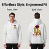 Men's 2D Pattern Graphic Hoodie - Breathable Soft Comfort Fabric, Simple Design, Daily Casual Wear for Halloween & Outdoor Activities
