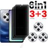 [3+3] 6PCS HD Clear Anti-Peeping Tempered Glass Anti-SPY Privacy Screen Protector Lens Film for Redmi 14C 4G 13 13C Note 13 Pro 4G Note 14 5G