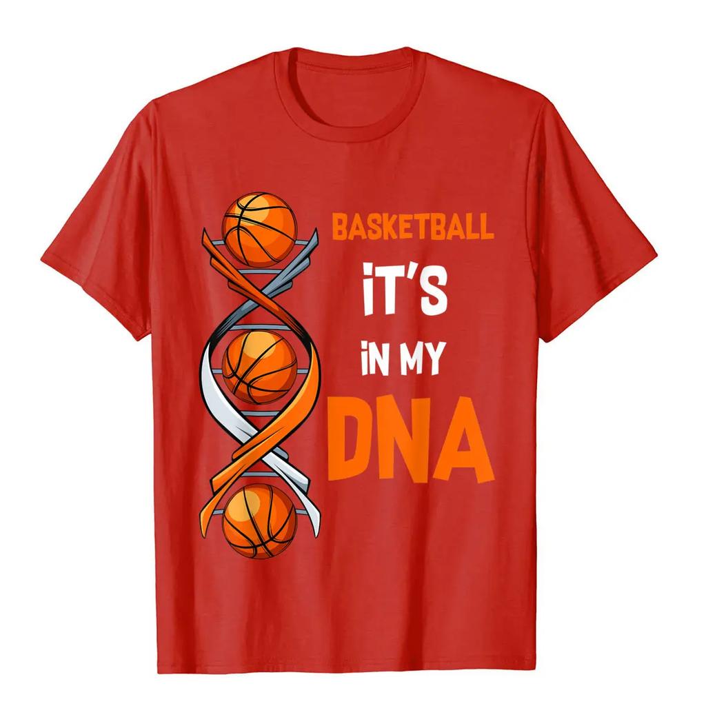 Basketball It's In My DNA Funny Player Team Sport T-Shirt Tshirts Tops Tees For Men Fitted Cotton Summer T Shirt Streetwear