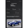 1/22 Ford Cobra Кабриолет Суперкар Модель из Сплава, Изящные Настольные Украшения, Лучшая Коллекция для Энтузиастов Моделей Автомобилей