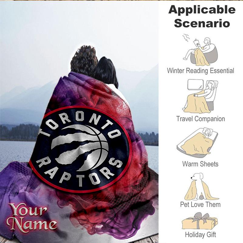 Custom Name Raptors basketball Logo Blanket Bedding Blanket for Women Men, Soft Throw Blankets for Couch,Bed, picnic, Christmas gifts