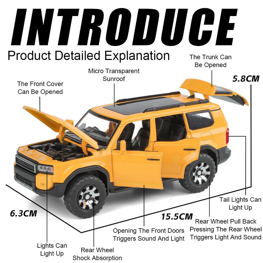 1:Масштаб 1:32 Supra GT4 Prado Модель автомобиля Игрушка Двери открываются Звук Свет Оттянуть Назад Высокодетализированные Модели автомобилей для Детских Игрушек