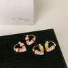 Легкие Роскошные Ретро Масляные Капельные Любовные Серьги-пряжки Женские Милые Изысканные Индивидуальные Модные Элегантные Темпераментные Универсальные Серьги Серьги