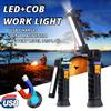 Новый портативный светодиодный фонарик COB, перезаряжаемый через USB рабочий фонарь, магнитный подвесной фонарь Lanterna со встроенной батареей, фонарик для кемпинга