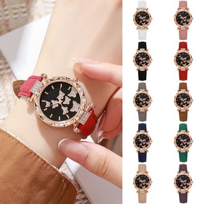 Женские модные кожаные часы