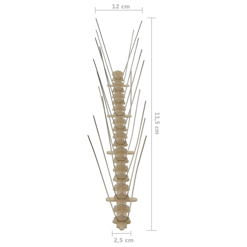 20 Piece Bird Deterrent Spikes Set 10 m Plastic Double Row