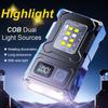 Multifunctional COB Flashlight Ajustable Angle LED Outdoor Torch Portable Keychain Light Magnetic Camping Warning Lamp