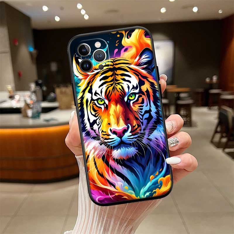 UP5 Animal Tiger New High-End Shell Phone Case for iPhone SE X XS XR 16E 17 11 Pro Max 8 7 6 6s Plus Air