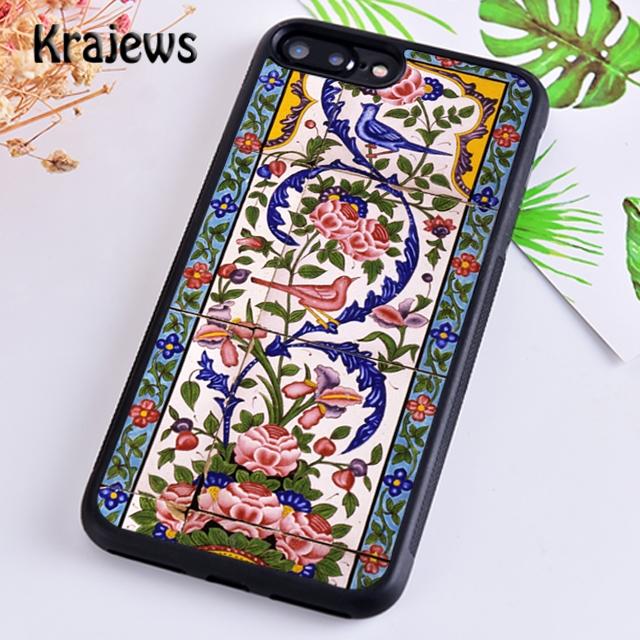 Krajews Чехол для телефона с древним цветочным узором для iPhone 17 Air 16 15 14 plus 12 pro max coque Оболочка Fundas