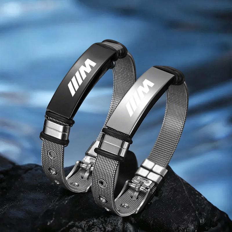 Personalized Wristband Stainless Steel Adjustable Decorative Bracelet For BMW X1 X2 X3 X4 X5 X6 X7 GT E53 E70 E71 F25 Keychain