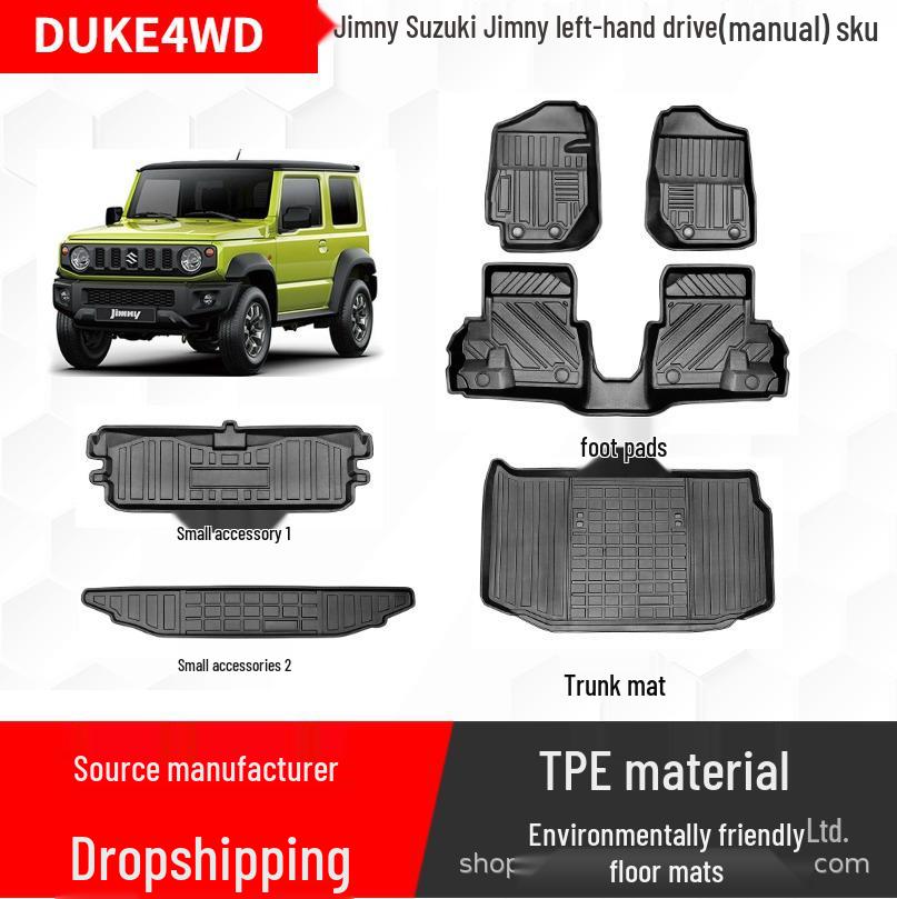 Высокобортные износостойкие водонепроницаемые ТПЭ коврики для пола для Jiminy Suzuki Jimny
