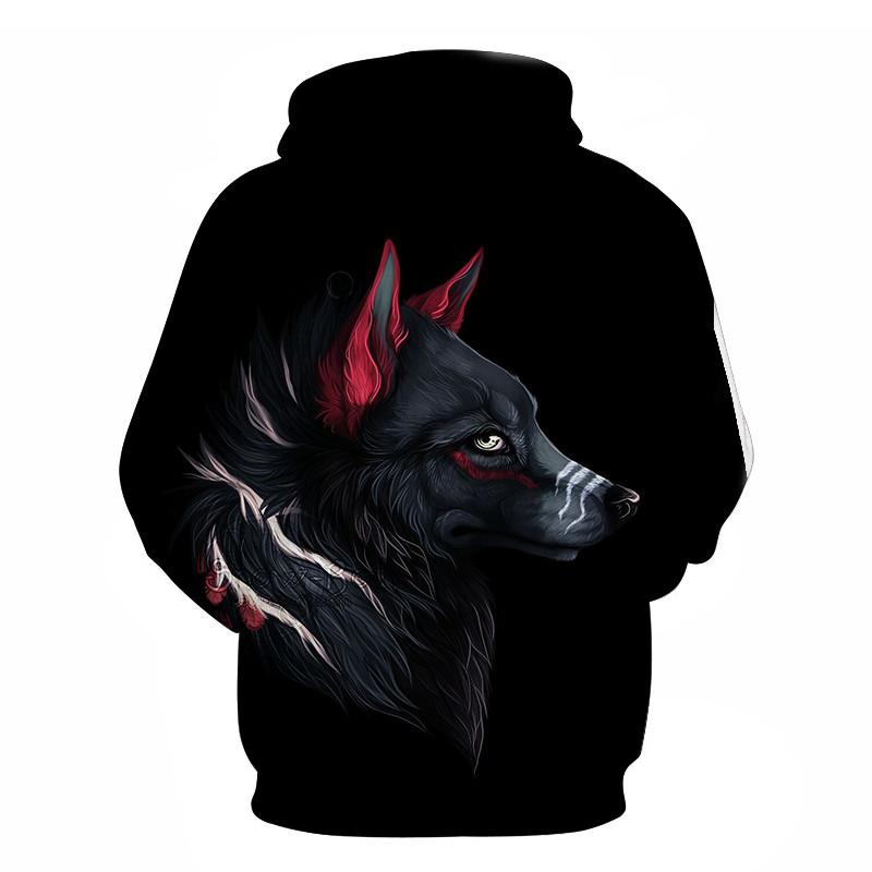 Толстовка с капюшоном с принтом в виде волка самоеда, мужская и женская, весна и зима, толстовка с капюшоном Harajuku, повседневная модная мужская одежда
