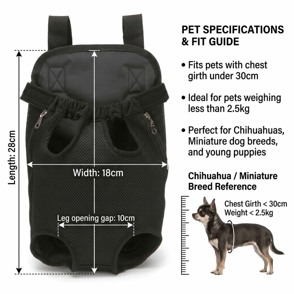 Lightweight Build Pet Carrier Pack Breathable Mesh Cat Dog Daypack Pet Backpack Pet Travel Trip