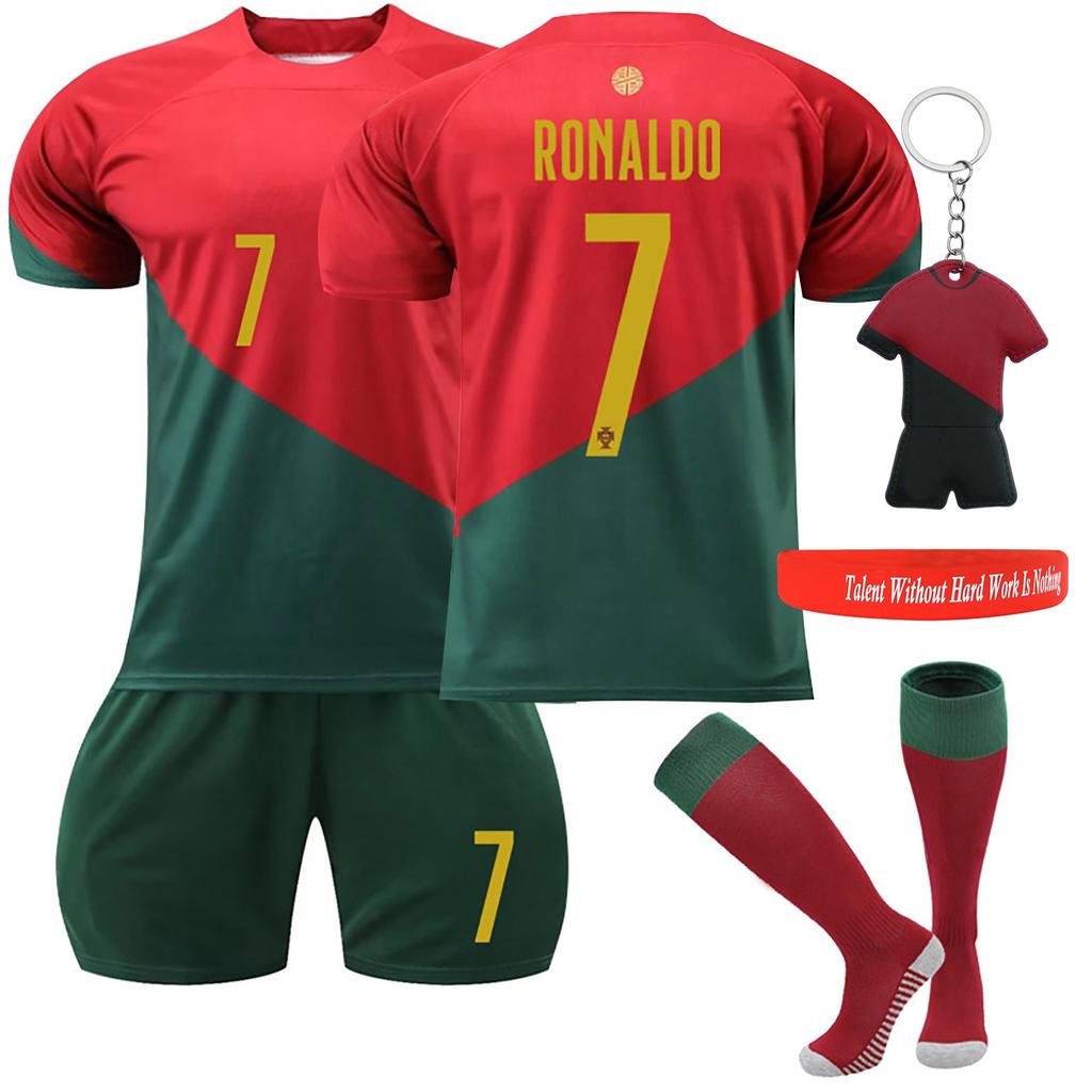22/23 Portugal Home/Away Jerseys Children's Football Training Suit Set