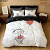 Le Petit Nicolas Pattern Bedding uilt Set uilt Cover Pillowcase Home Decoration Birthday Gift (1 * duvet cover + 2 * pillowcase without core)