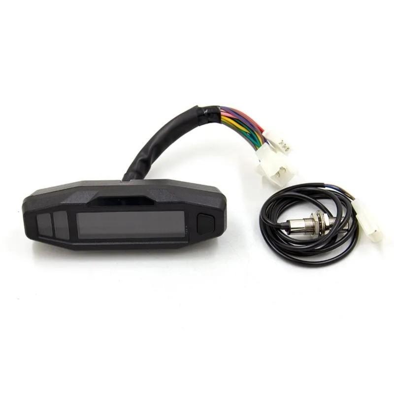 Cler LCD Display Universal Motorcycle Digital Speedometer Panel Waterproof, For ATV, Pit Bike, Moped Easy tallation