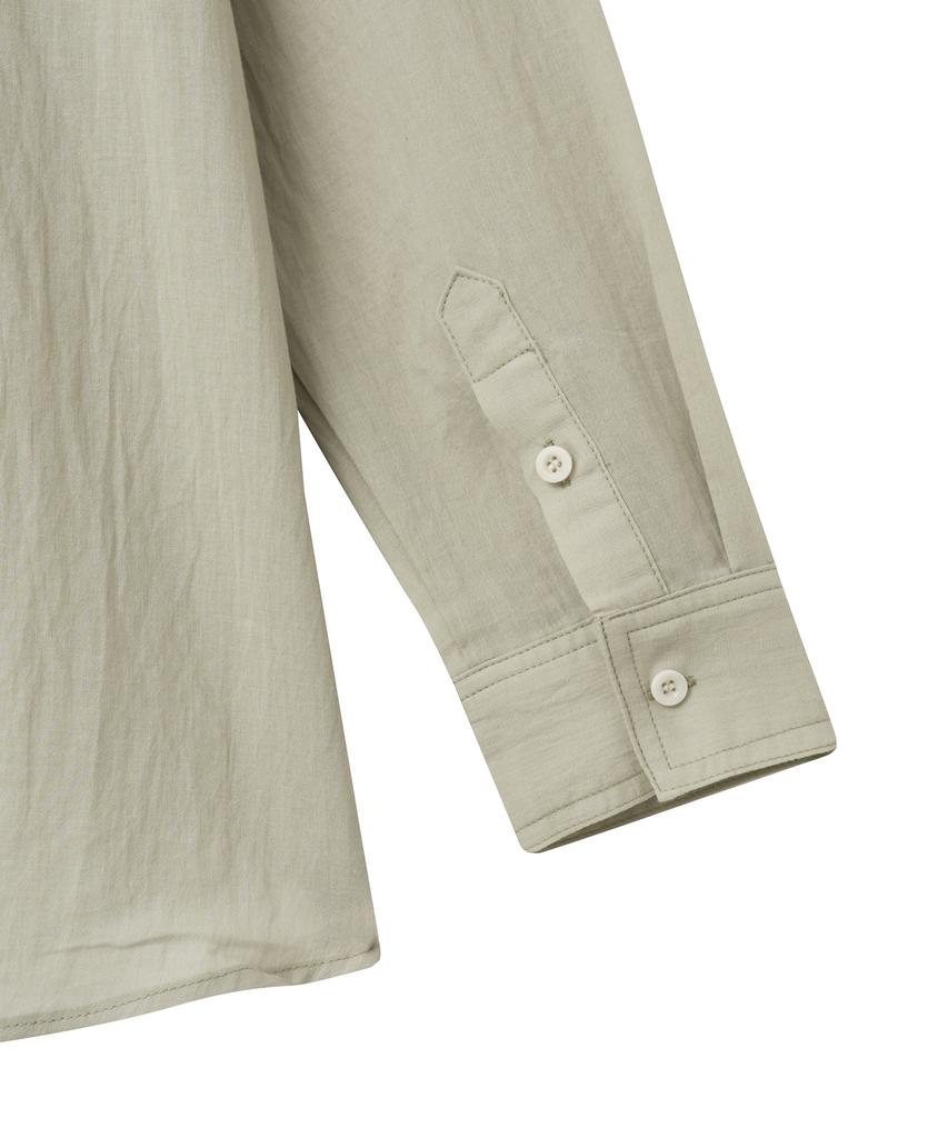 NOIRER FOR WOMAN Pale Scarf Loose Fit Shirt (Pale Mint)
