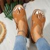 Fashion 2025 Retro Lightweight New Women Cork Sandals Classic Fashion Soft Thick Sole Cork Summer Beach Sandals Home Open Toe Flat Shoes