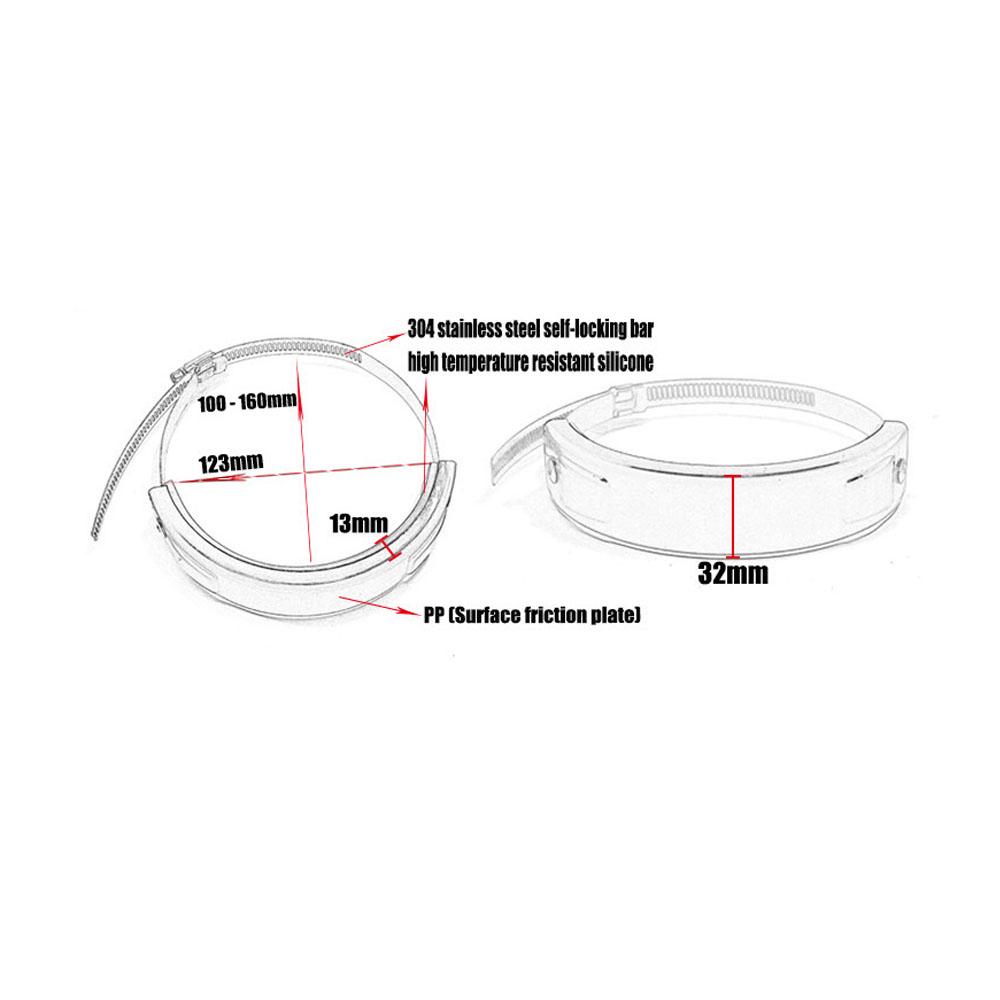 Motorcycle Exhaust Protector 100mm 160mm Oval Can Cover Round Exhaust Guard Cover