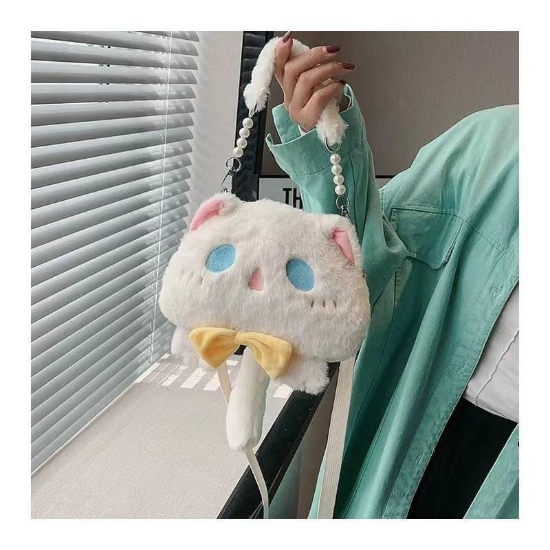 Cat Plush Cozy Handbags Single Shoulder Crossbody Bag Decoration Gifts Kids