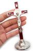 Cross Crucifix Stand Christ Catholic Jesus Statue Figurine Religious Prayer Church Decoration Car Home Chapel Decor