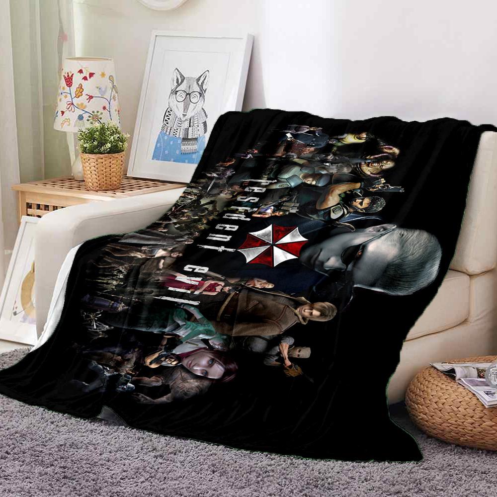 Resident Evil Flannel Blanket Throw Blanket Soft Warm Sofa Bed Camping Car home Decor Unique Christmas Gift C930522