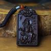 Thunderstruck Jujube Wood Zhao Gongming Tiger Head God of Wealth Amulet Pendant
