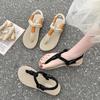 Fashion Platform Sandals Women Summer 2024 Roman Beach Shoes for Women Handmade Straw Sandals Weaving with Hemp Rope Women Sandals