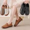 Women's Summer New Retro Soft Bottom Head Layer Cowhide Hollow Comfortable Leather Sandals Suitable for Work Work Leisure Travel Wear