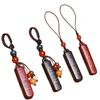 Good Luck Rosewood Keychain Vintage Mobile Phone Charm Black Sandalwood Car Key Ring Car Interior