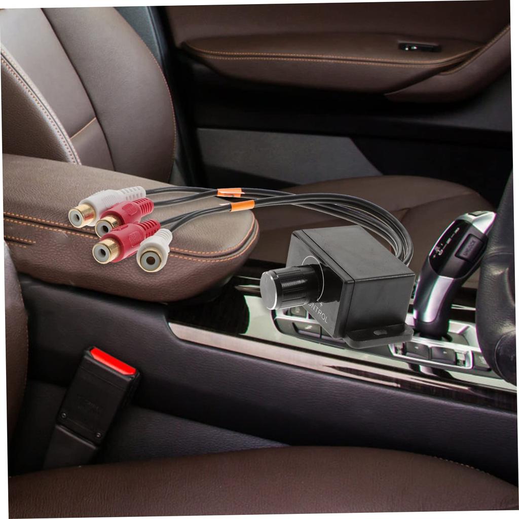 HOMSFOU Car Level Controller Component Cable Car Mono Amplifier Car Subwoofer Control Bass Knob