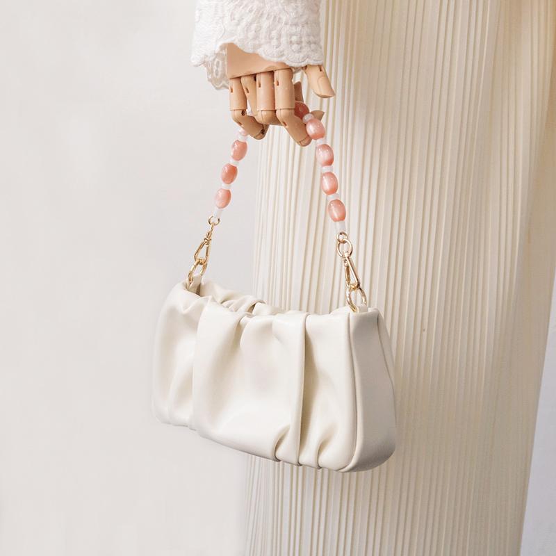 Новая модная осенняя женская сумка, аксессуар, съемная роскошная бисерная цепочка, симпатичный акриловый ремешок, женская сумка с ручкой через плечо, цепочка