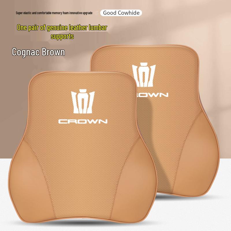 Genuine Leather Headrest & Neck Support for Toyota Crown Land Cruiser