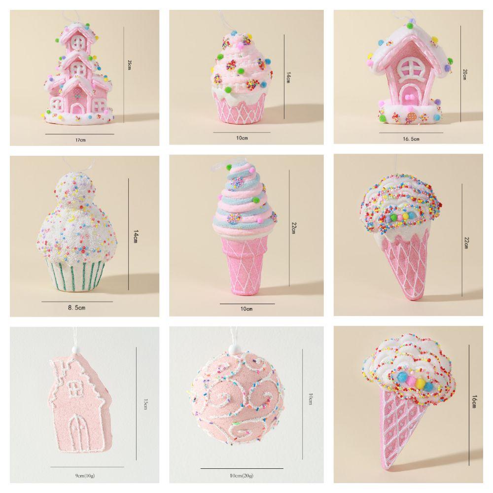 Cartoon Candy House Christmas Decorations Multicolor Hanging Pendants Cristmas
