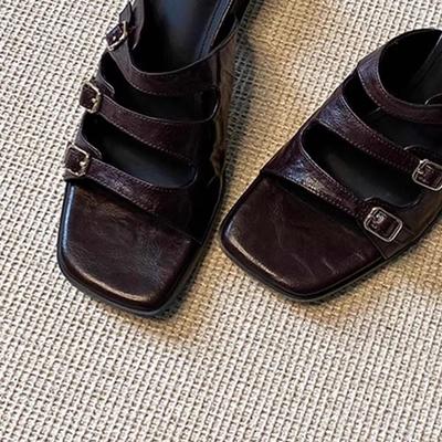 Женские тапочки Массивные сандалии Летняя женская обувь на каблуке Тренд 2025 Новые шлепанцы Платье Повседневные туфли-лодочки Mujer De Zapatillas