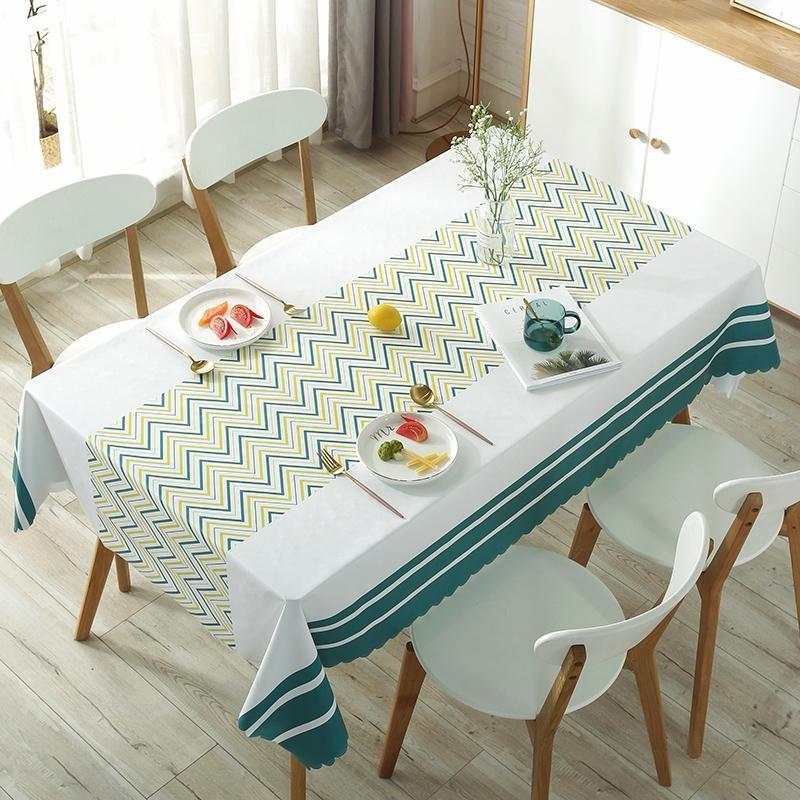 Новые принтованные прямоугольные круглые скатерти Водонепроницаемые Пластиковые ПВХ Маслостойкие скатерти Накидка на стол Домашний декор Рождественская скатерть