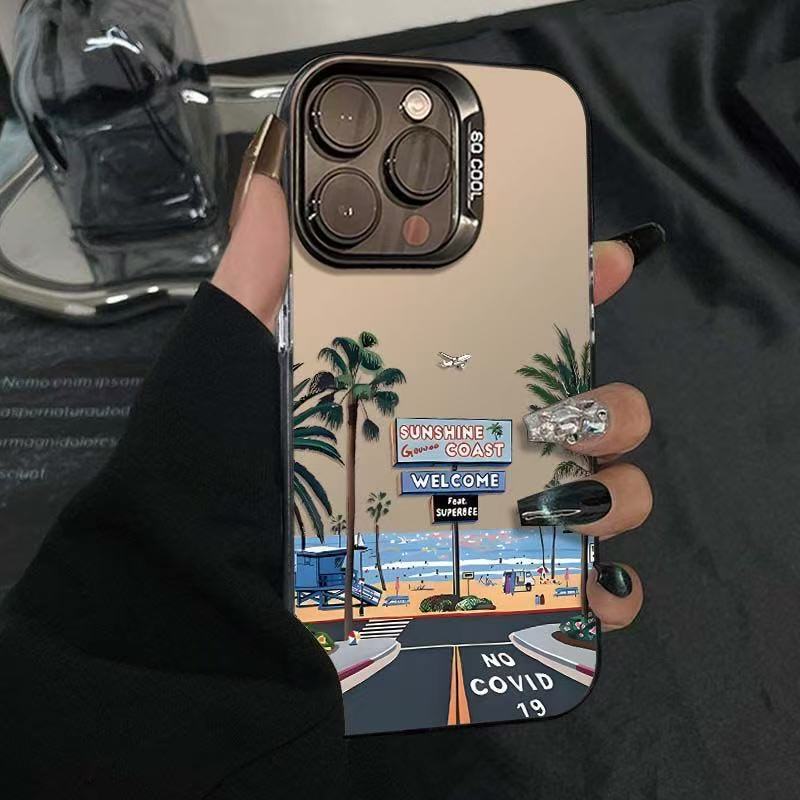 Новый пляжный морской подходящий чехол для мобильного телефона iphone17 Apple 16promax/15 противоударный 14pro13 Европа и Америка