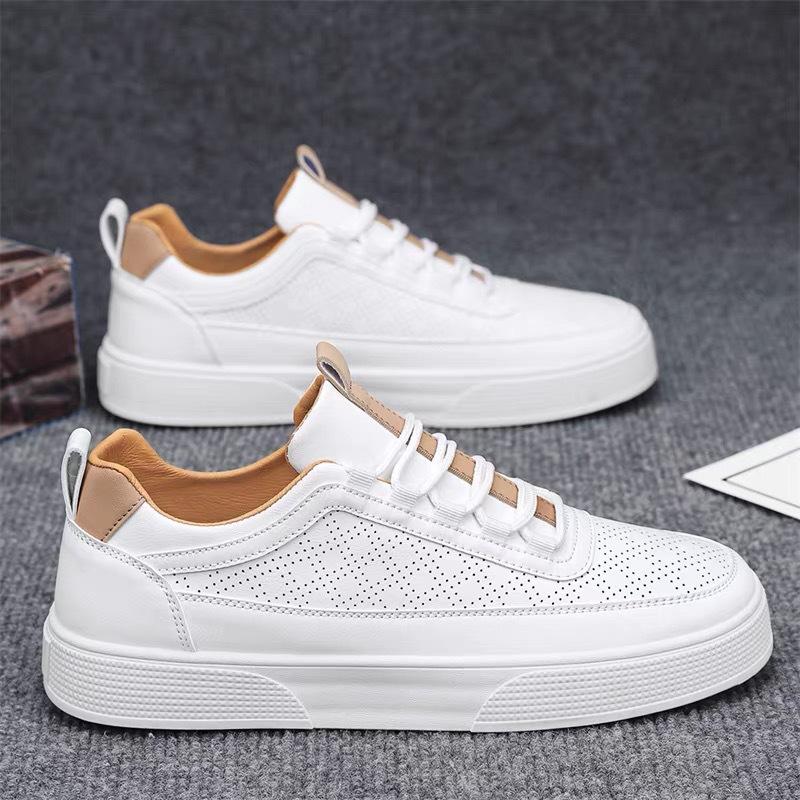 Spring Men's Shoes New Breathable Little White Shoes Men's Trend Versatile Platform Men's Sports and Leisure Shoes Board Shoes