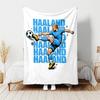1pc Blanket - Haaland Print Design, Lightweight Blanket for Sofa, Bed- Soft &Warm, Gift for All Seasons
