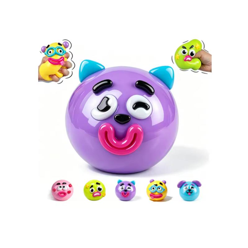 Новые Smushers Squishy Curiosities Смена Лица Собаки Игрушка Сквиши Мягкая Лепится Милый Медленно Поднимающийся Сжимаемая Игрушка Расслабляющая Сенсорная