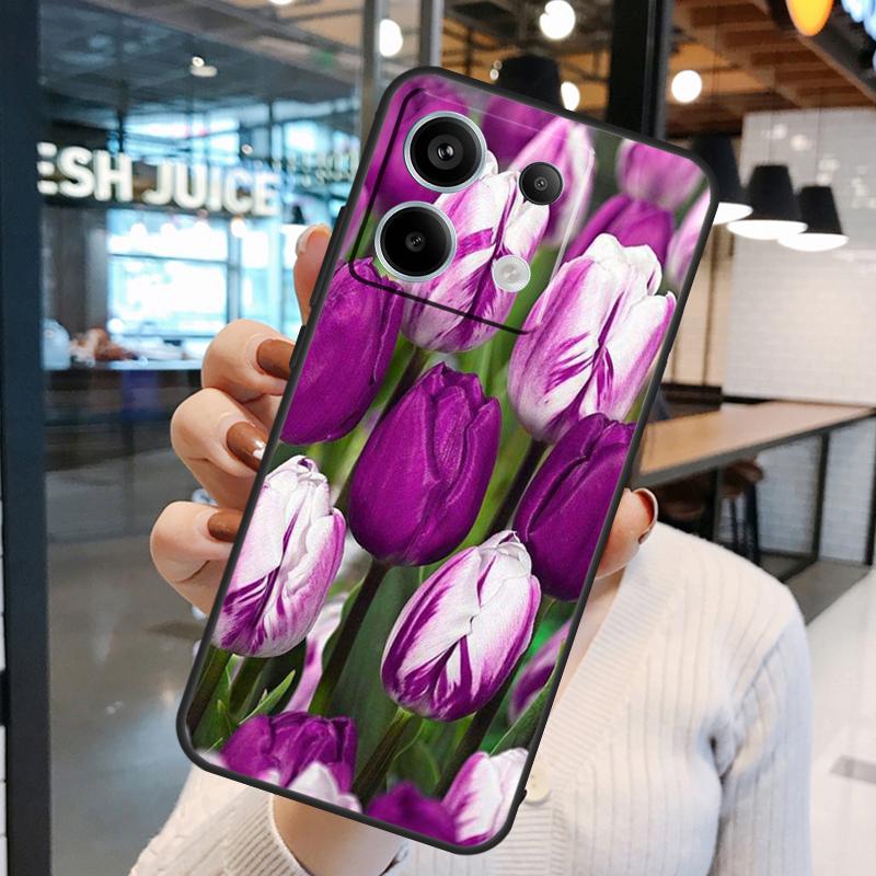 Чехол-цветок 'Весенние тюльпаны' для Xiaomi Redmi Note 15 Pro Plus 10 11 12 13 14 Pro Redmi 15 15C 10C 12C 13C 14C