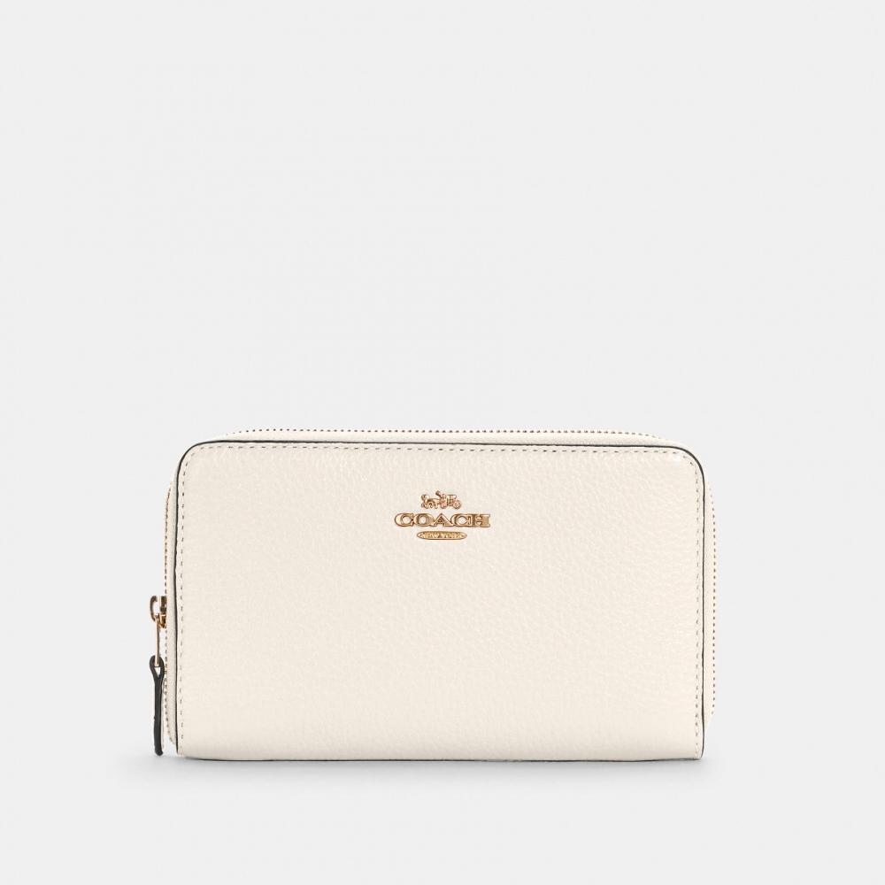 Coach Coach Medium Id Zip Wallet Gold Black