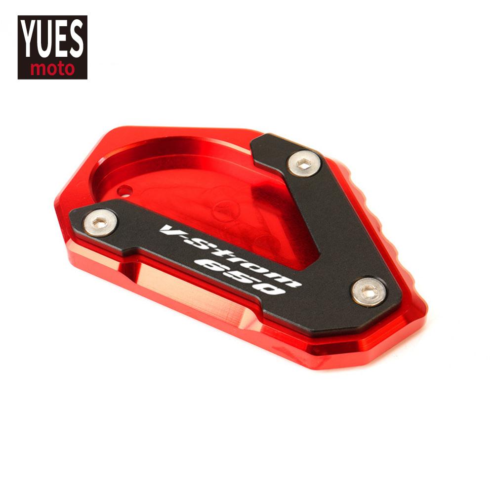 Аксессуары для мотоциклов, алюминиевая черная боковая подставка, удлинитель-удлинитель для Suzuki DL650 V Strom Vstrom 650 XT