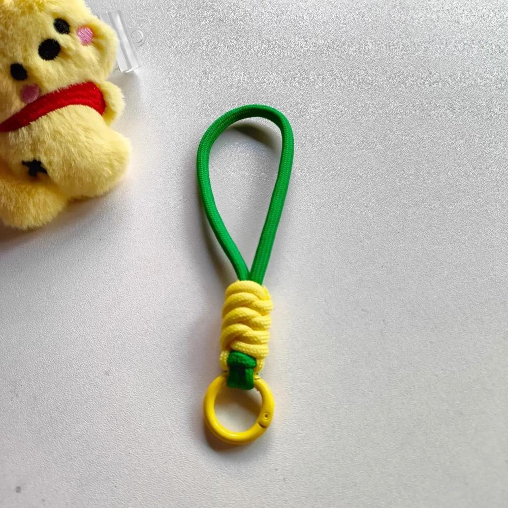 Многоцветный плетеный вручную брелок для ключей, ремешок для мобильного телефона, ремешок для ключей с защитой от потери, мужской и женский держатель для ключей от машины, аксессуар