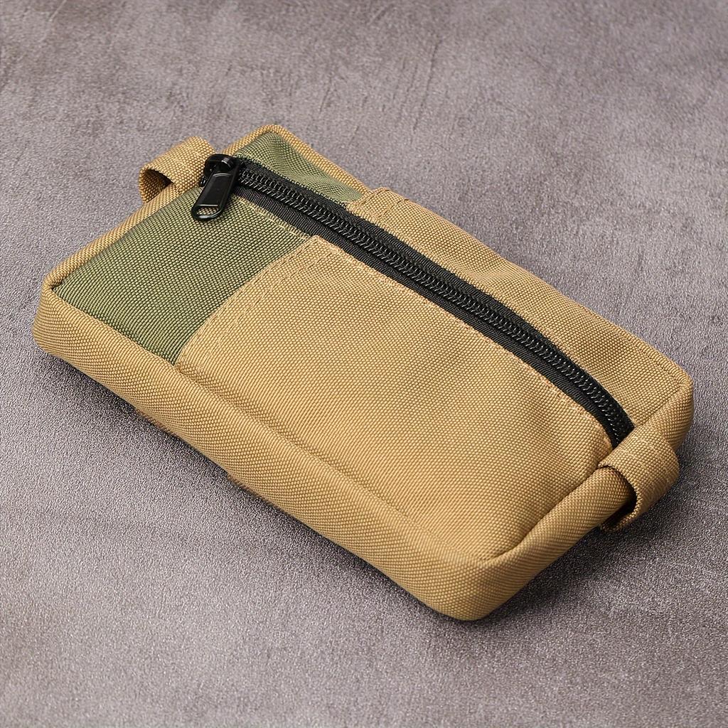 Tactical Portable Outdoor EDC Tool Storage Pouch, Mini Zipper Wallet Coin Purse, Made of Oxford Fabric, Suitable for Outdoors