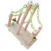 1Set Parrot Eco Wooden Standing Rack for Cockatiels Parakeets Physical Activity Playground